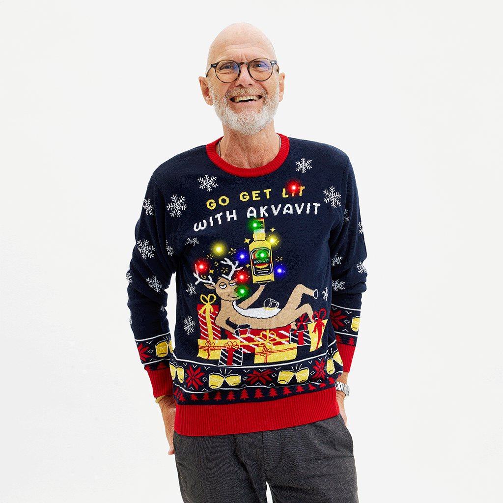 Akvavit weihnachtspullover - Herren