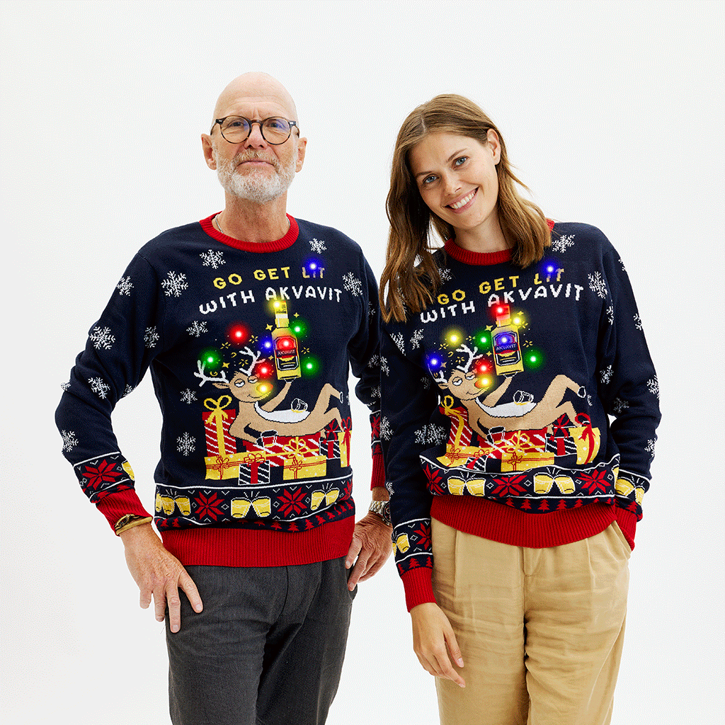 Akvavit weihnachtspullover - Herren