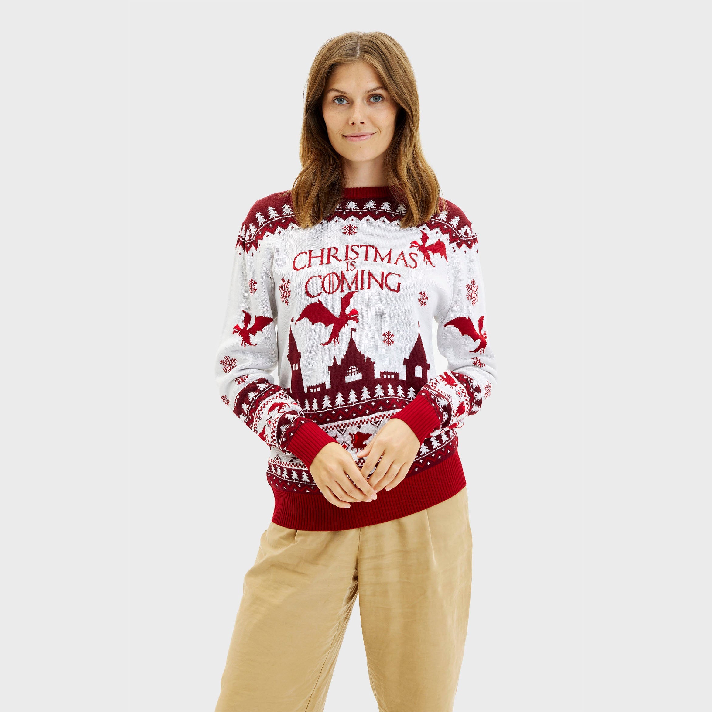 Der Christmas Is Coming Weihnachtspullover - Damen