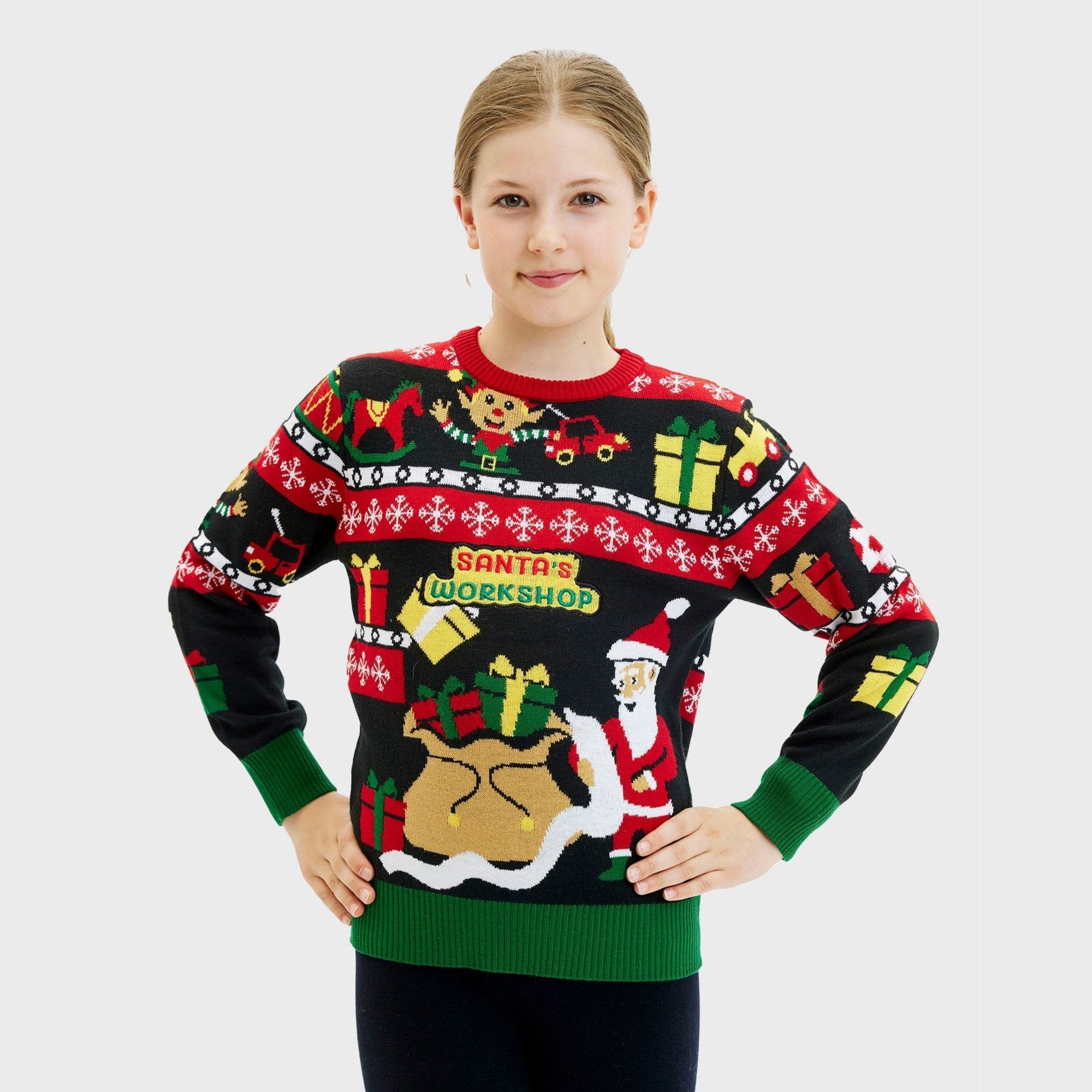 Santa's Workshop christmas sweater - Kinder