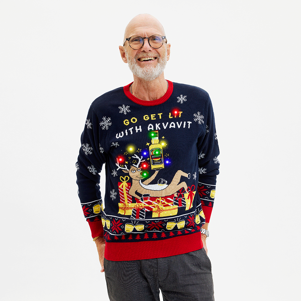 Akvavit weihnachtspullover - Herren