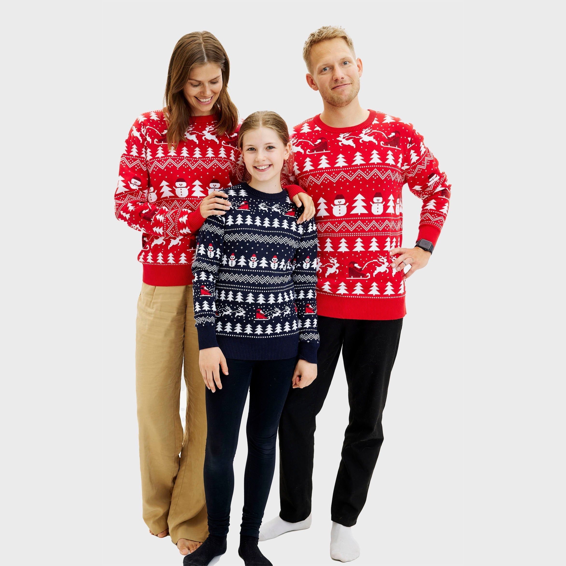 Der Stilvolle Weihnachtspullover rot - Damen.