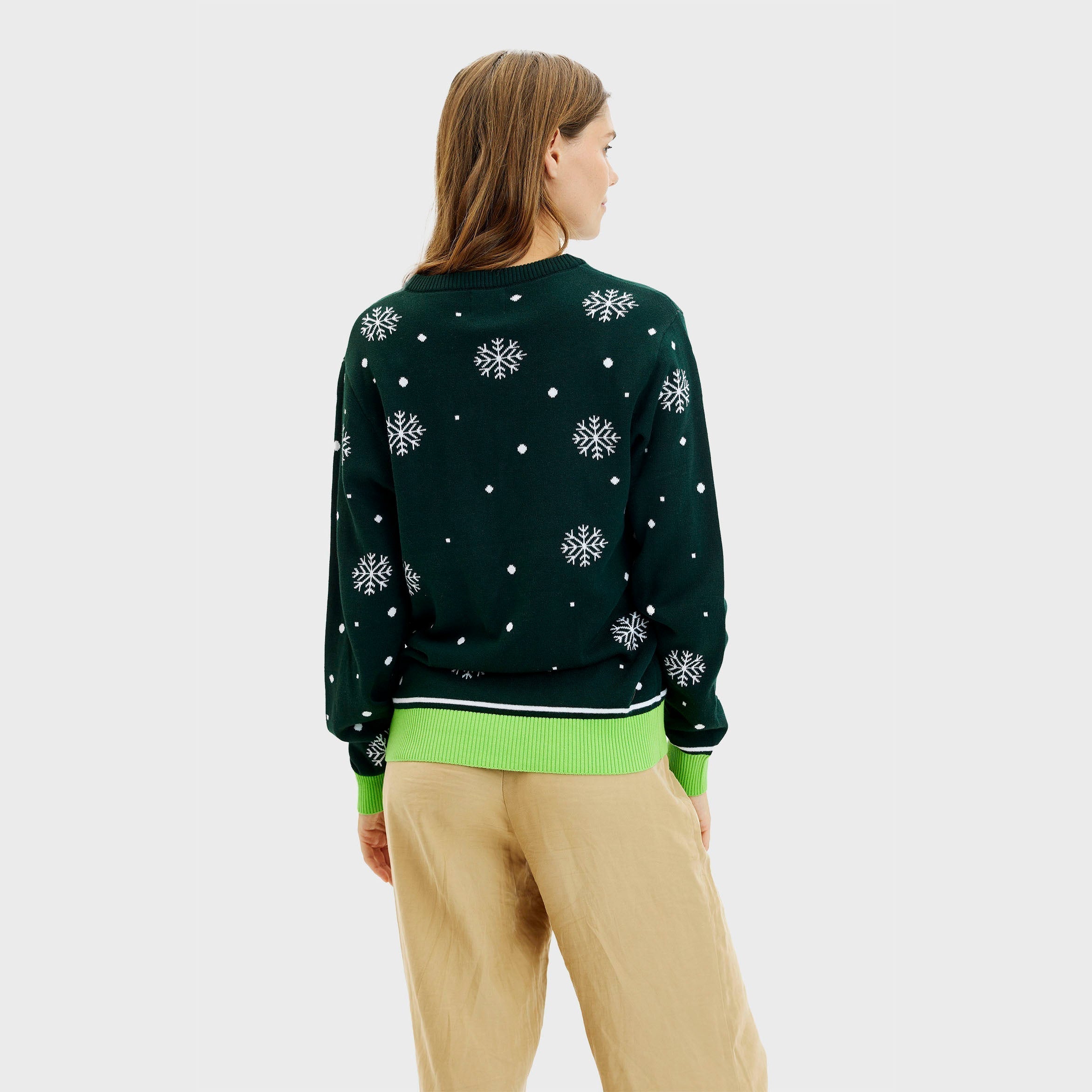 Niedlicher Dino-Weihnachtspullover – Damen.