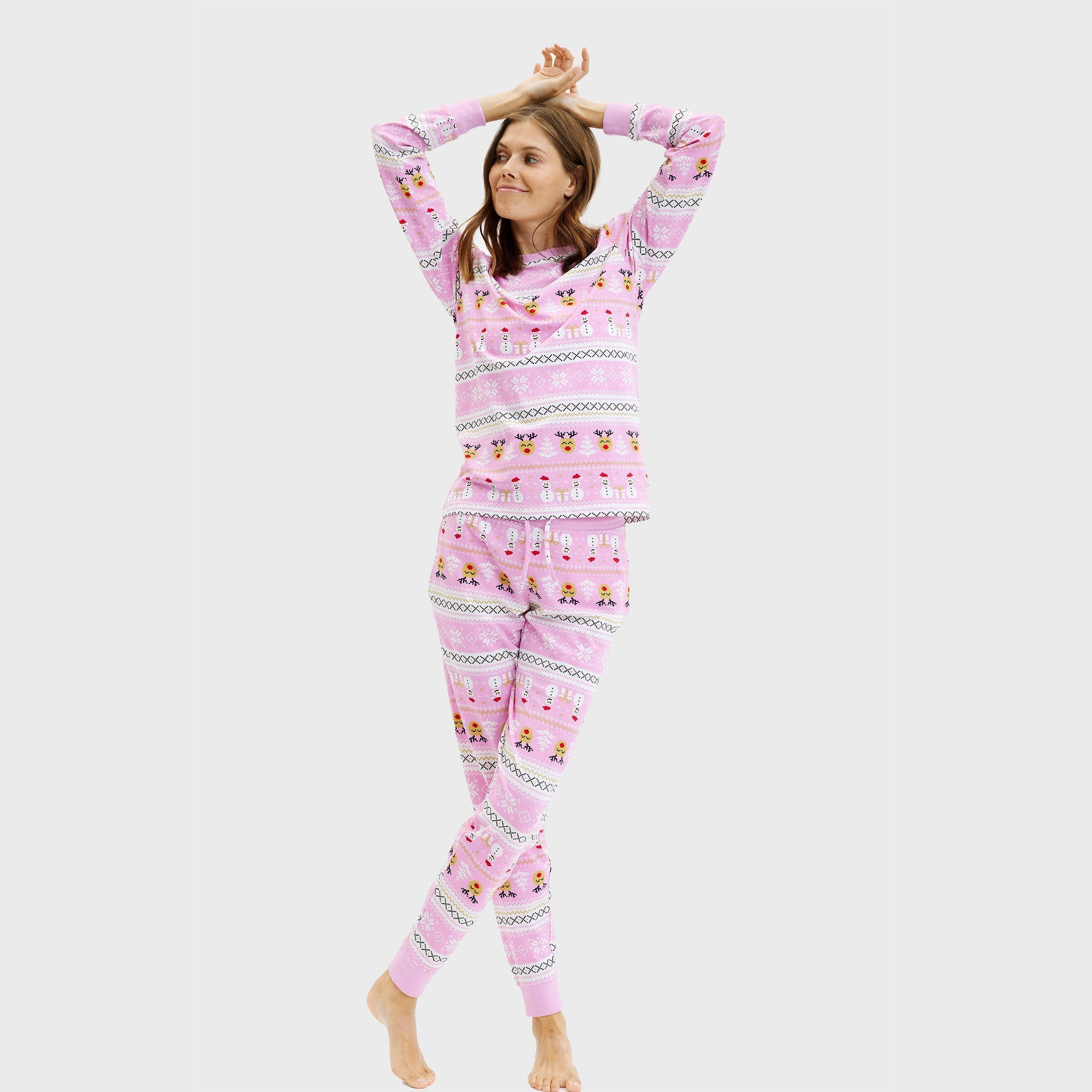 Pyjama de Noël ultime rose - Femme.