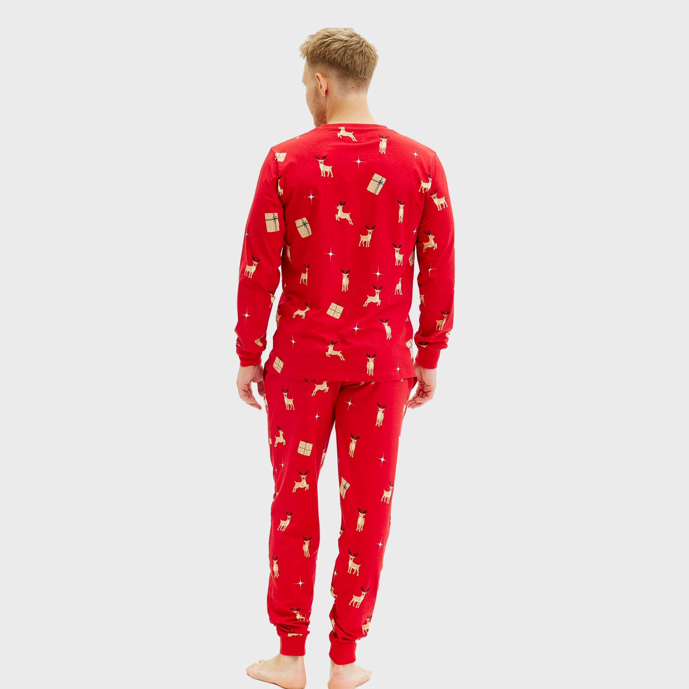 Elegante pigiama natalizio rosso – Uomo.
