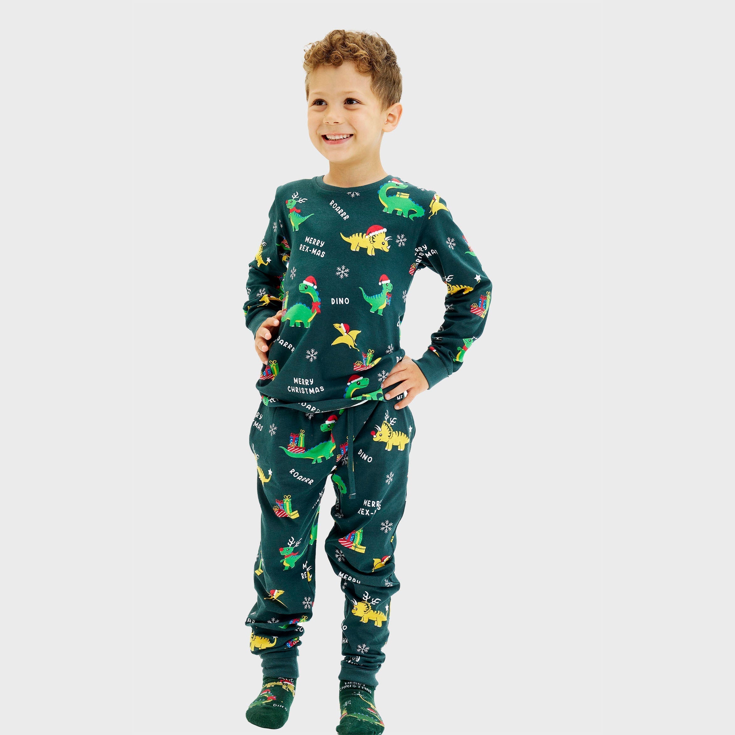 Pyjama de Noël dinosaure - Enfant.