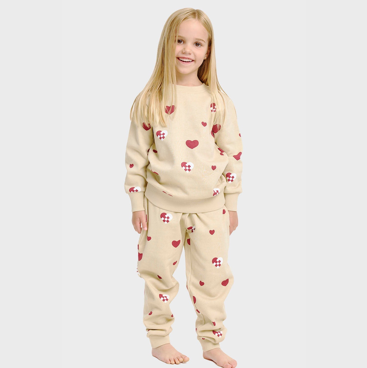 Julehjerte Sweatset - Kinder.