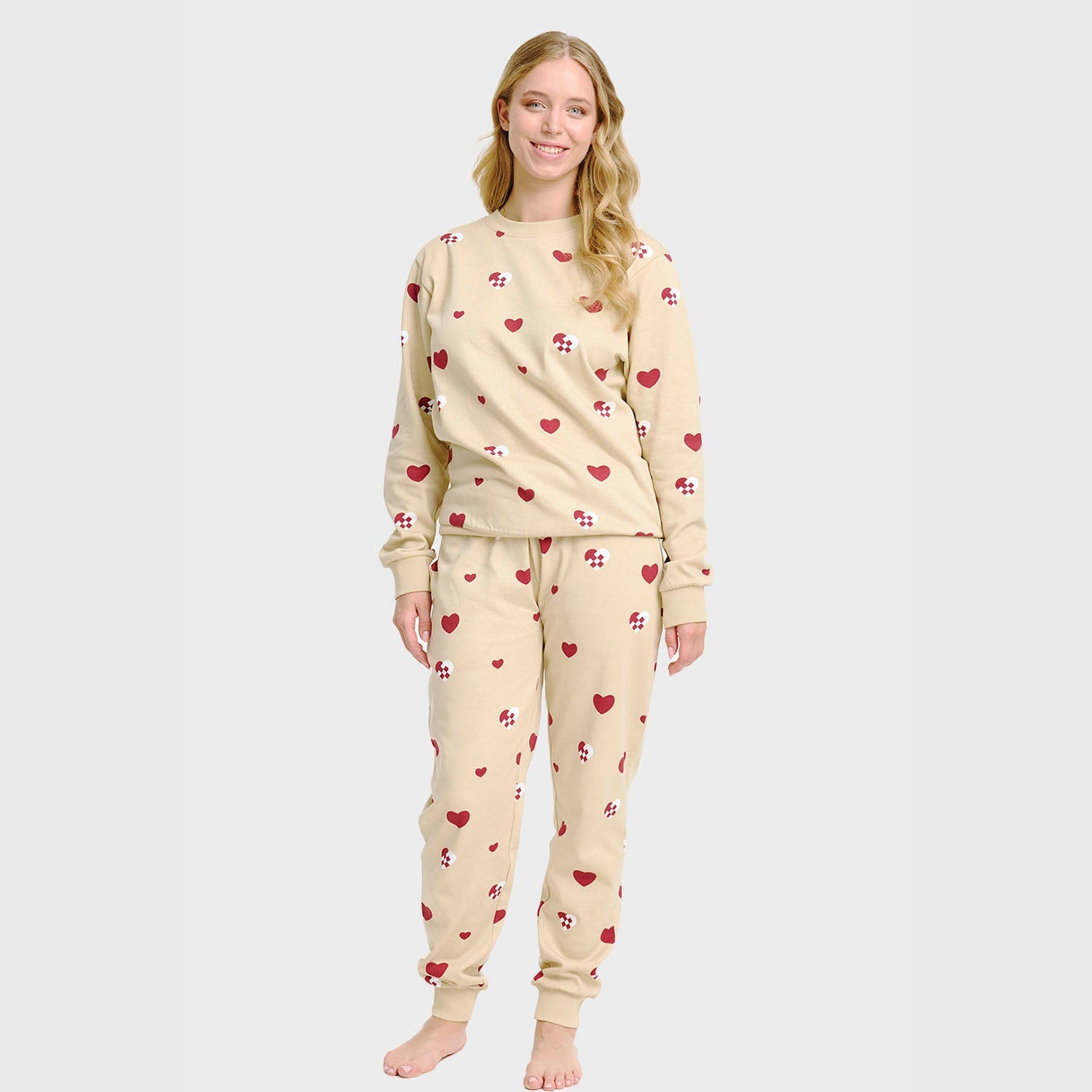 Julehjerte Sweatset - Damen.