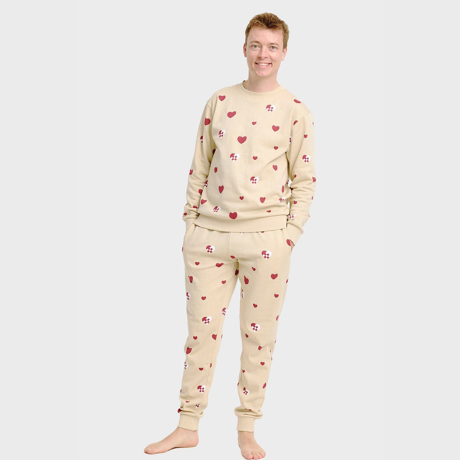 Julehjerte Sweatset - Herren