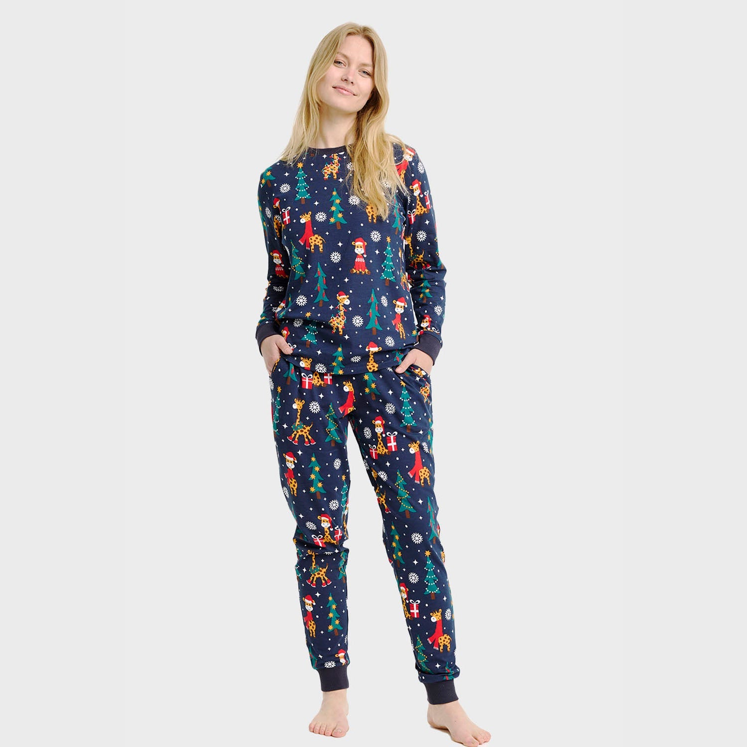 Giraffens Weihnachts-Schlafanzug - Damen