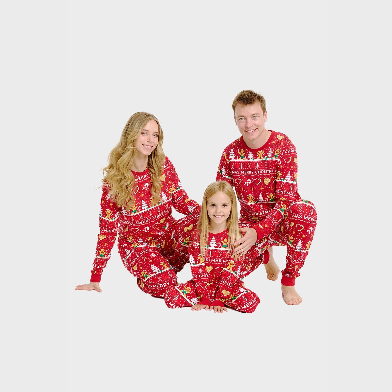 Weihnachtskeks Julepyjama Rot - Kinder.