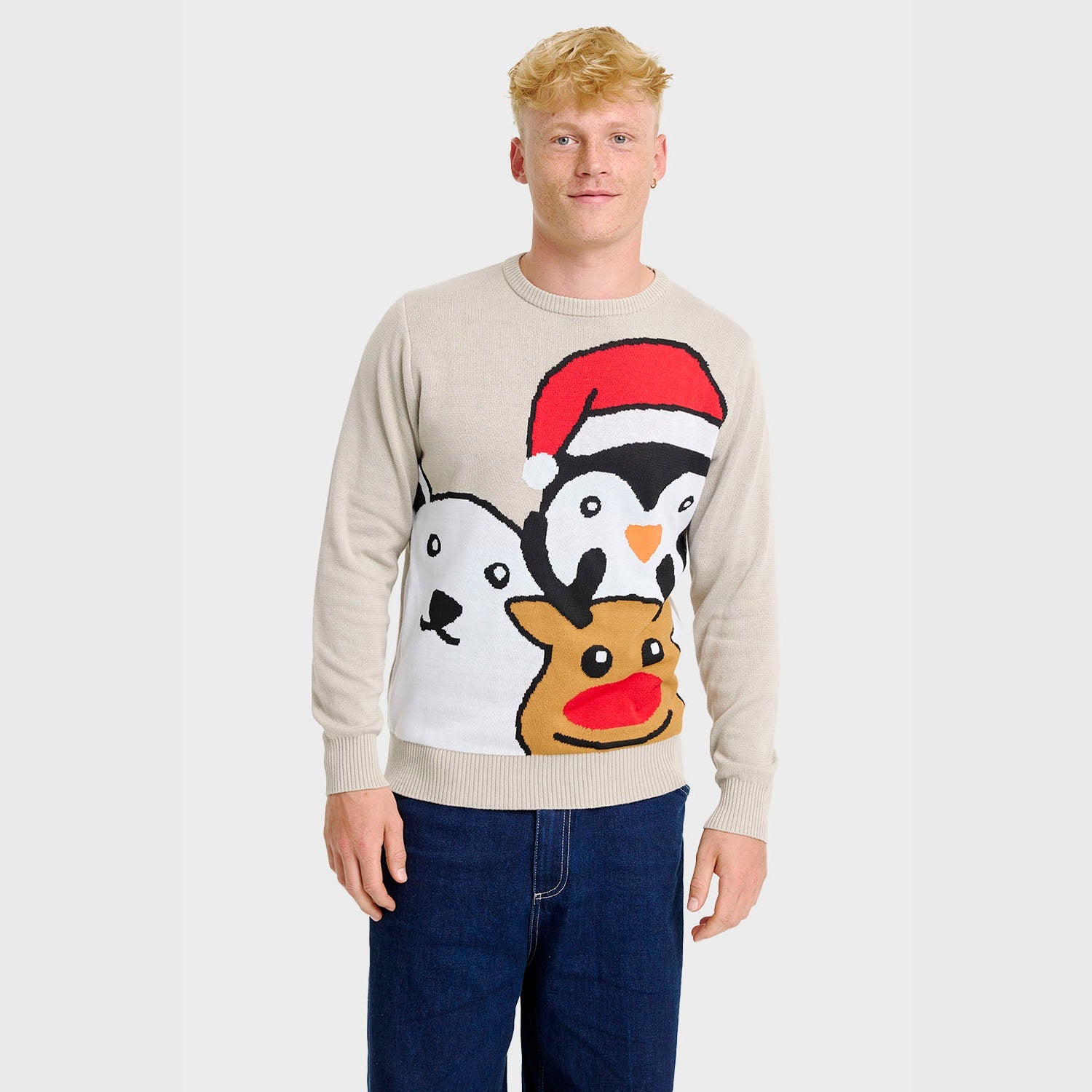 Tierweihnachtspullover - Herren