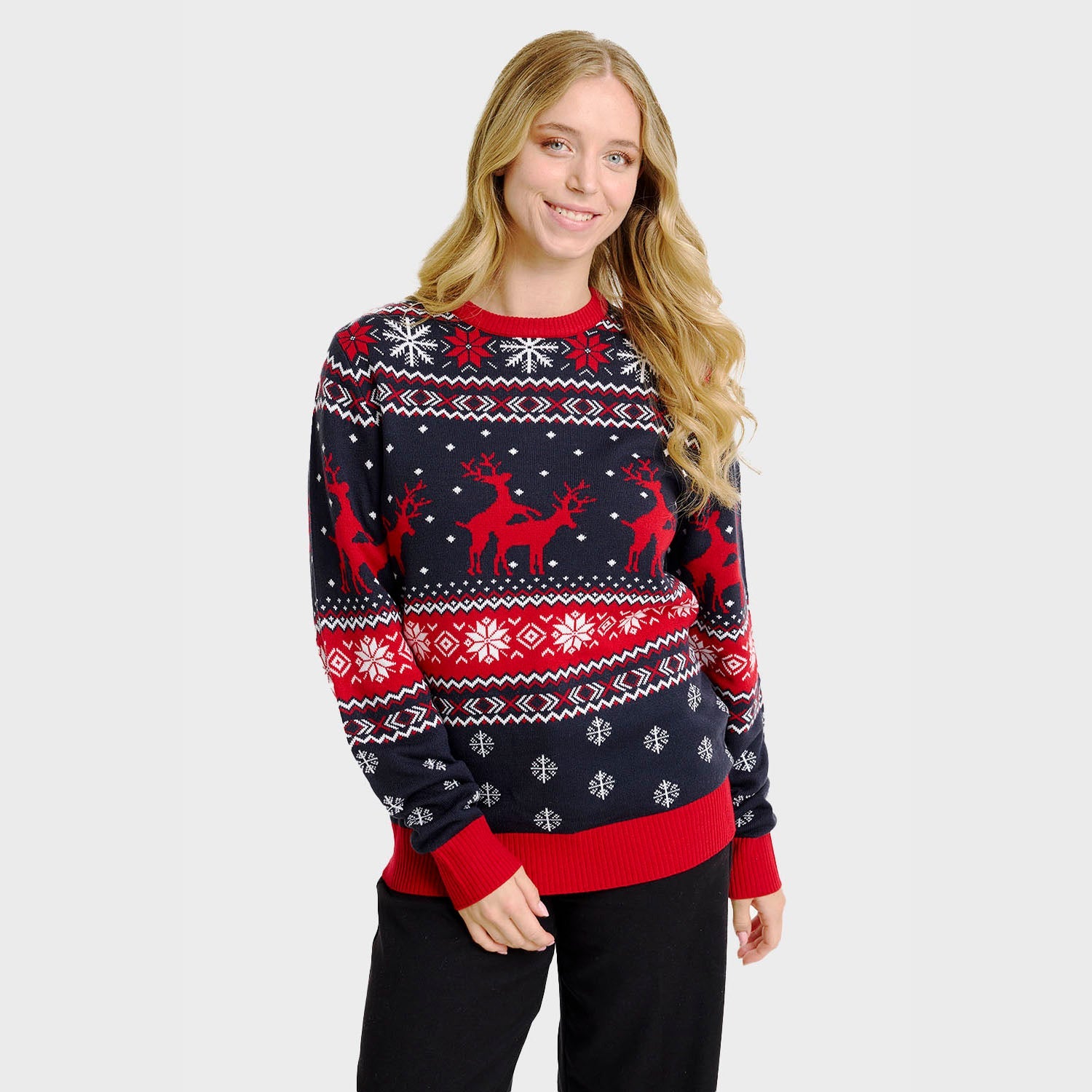 Der freche Rentier-Weihnachtspullover - Damen