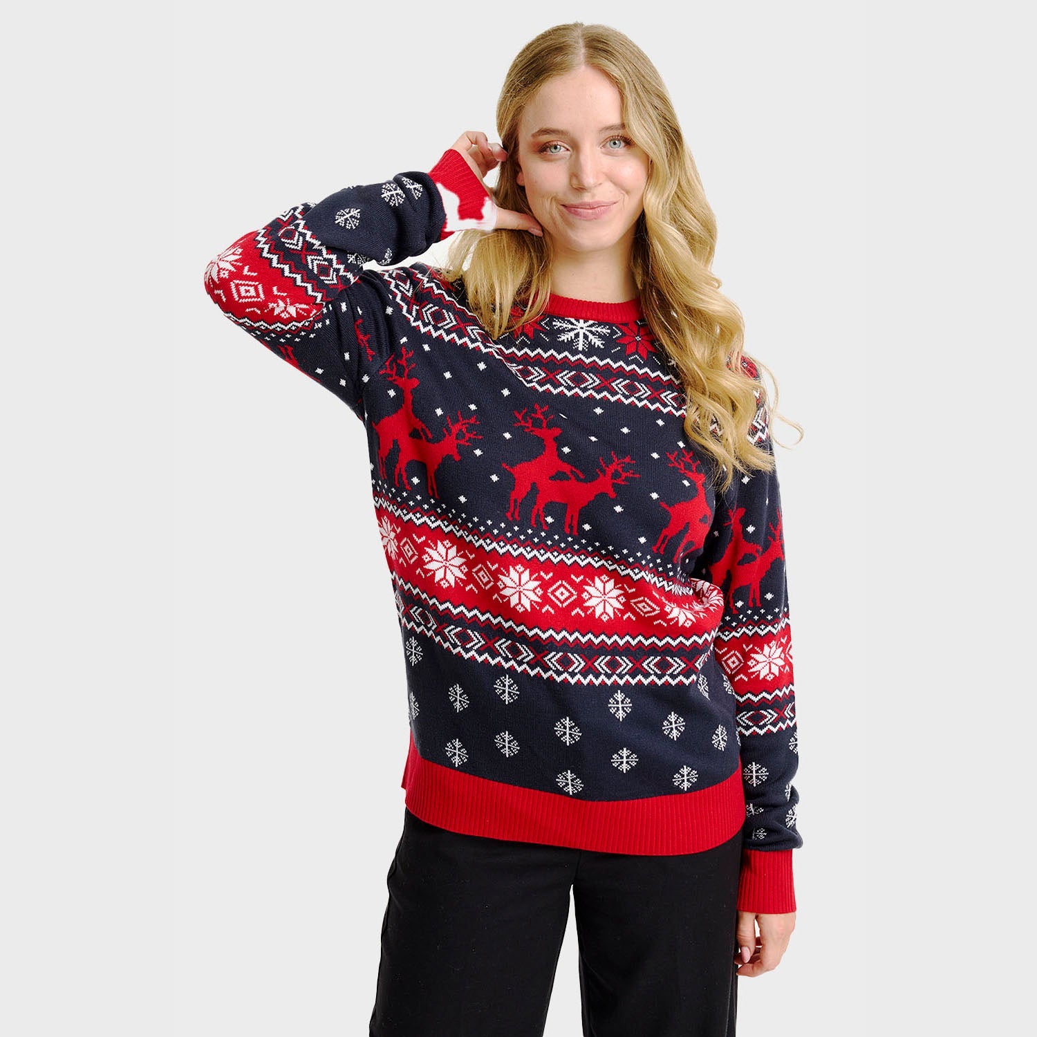 Der freche Rentier-Weihnachtspullover - Damen