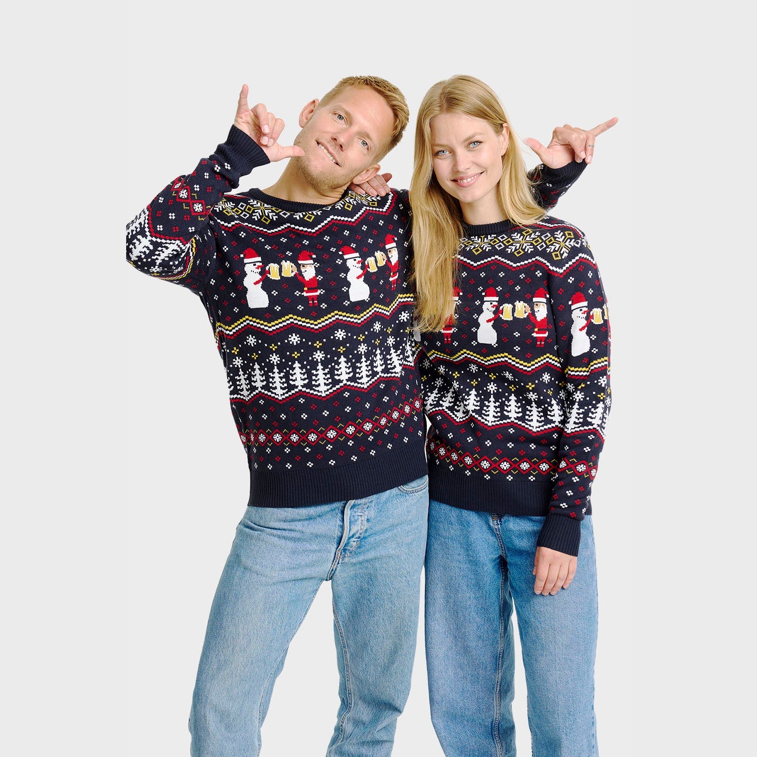 Cheers Santa Weihnachtspullover - Herren