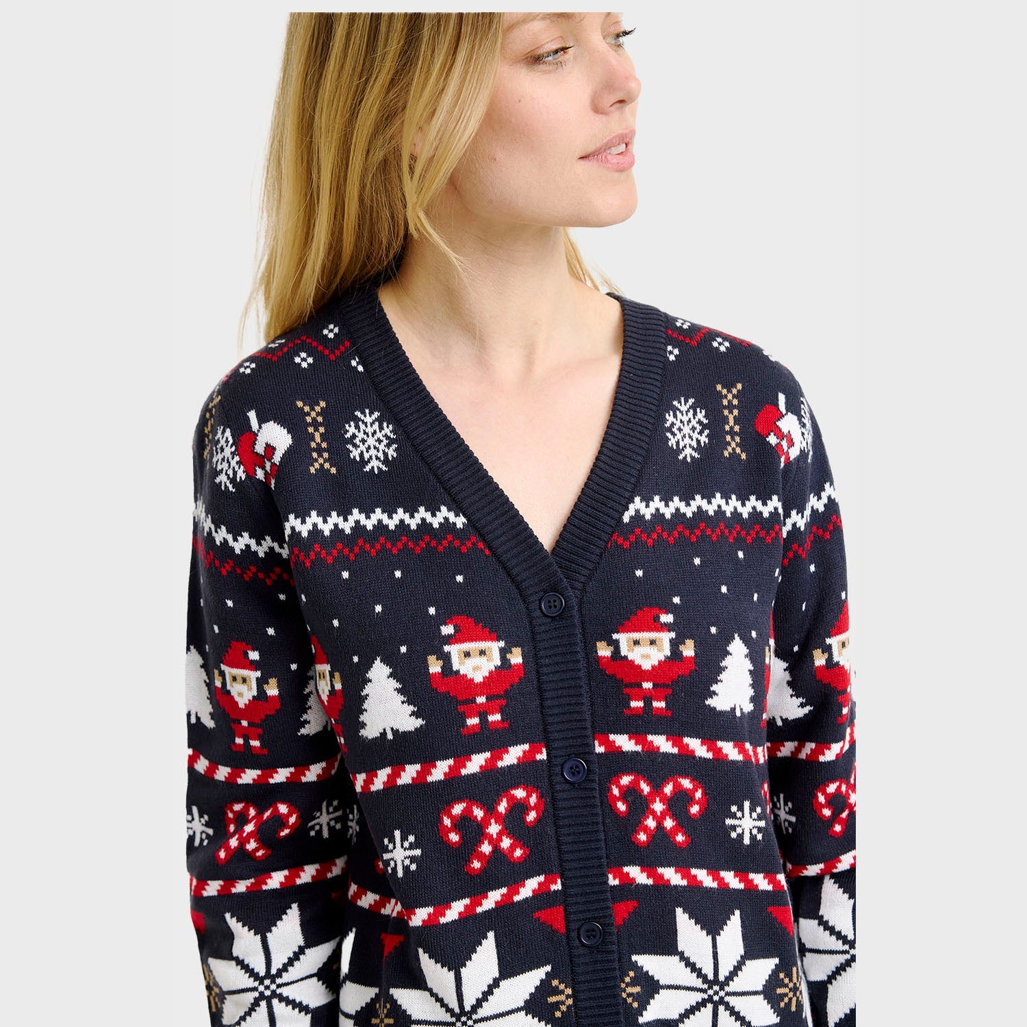 Santas Weihnachtsstrickjacke - Damen
