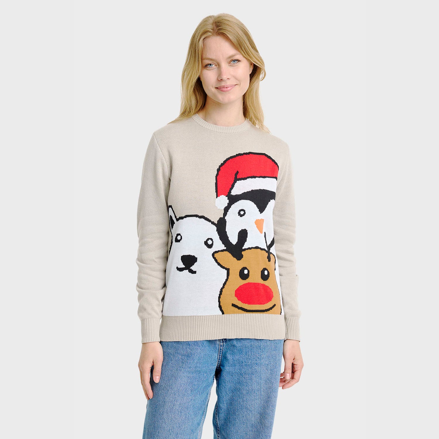Tierweihnachtspullover - Damen