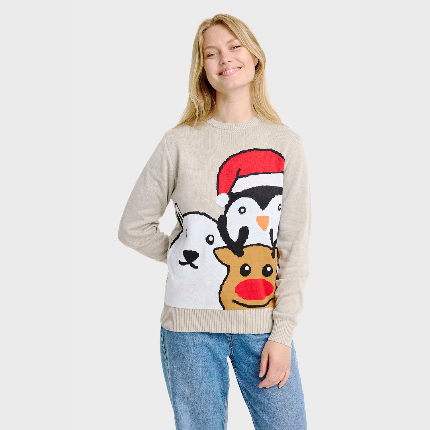 Tierweihnachtspullover - Damen