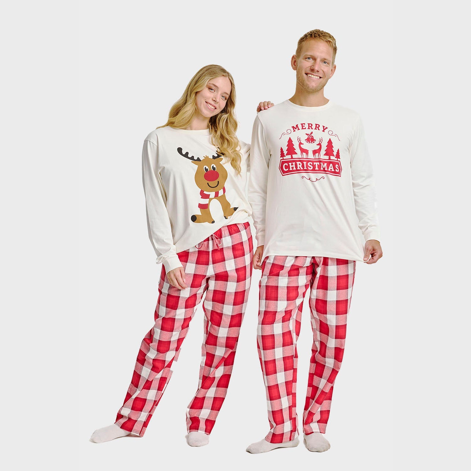 Das Rentier-Pyjama-Oberteil - Herren