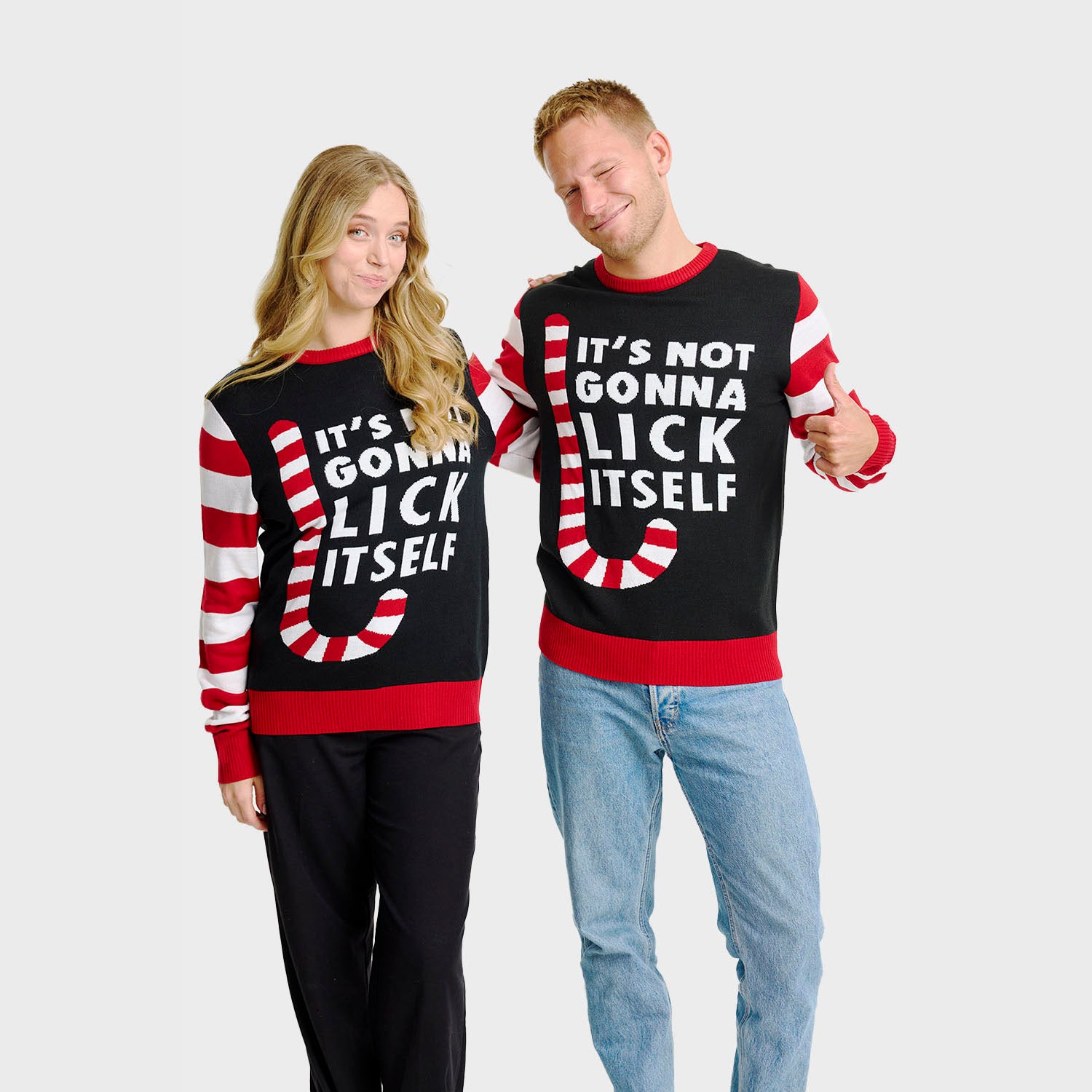 Candy Cane Weihnachtspullover - Herren