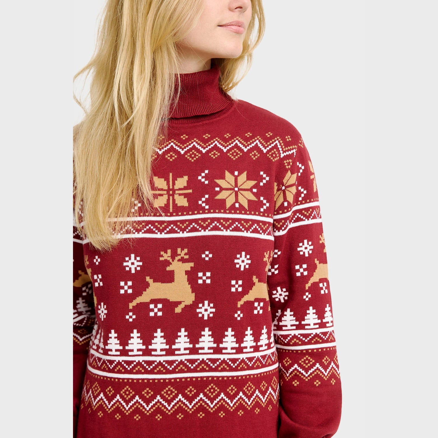 Rollkragen-Weihnachtskleid - Damen.