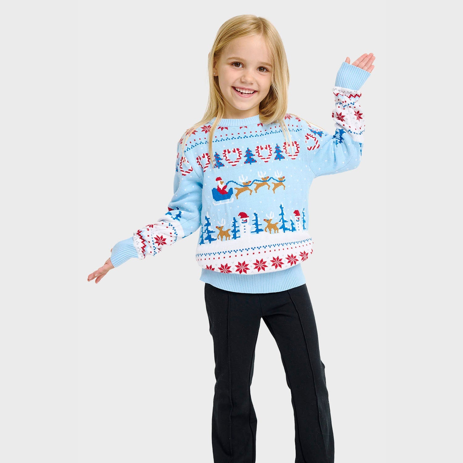 Weihnachtswunderland-Weihnachtspullover - Kinder.