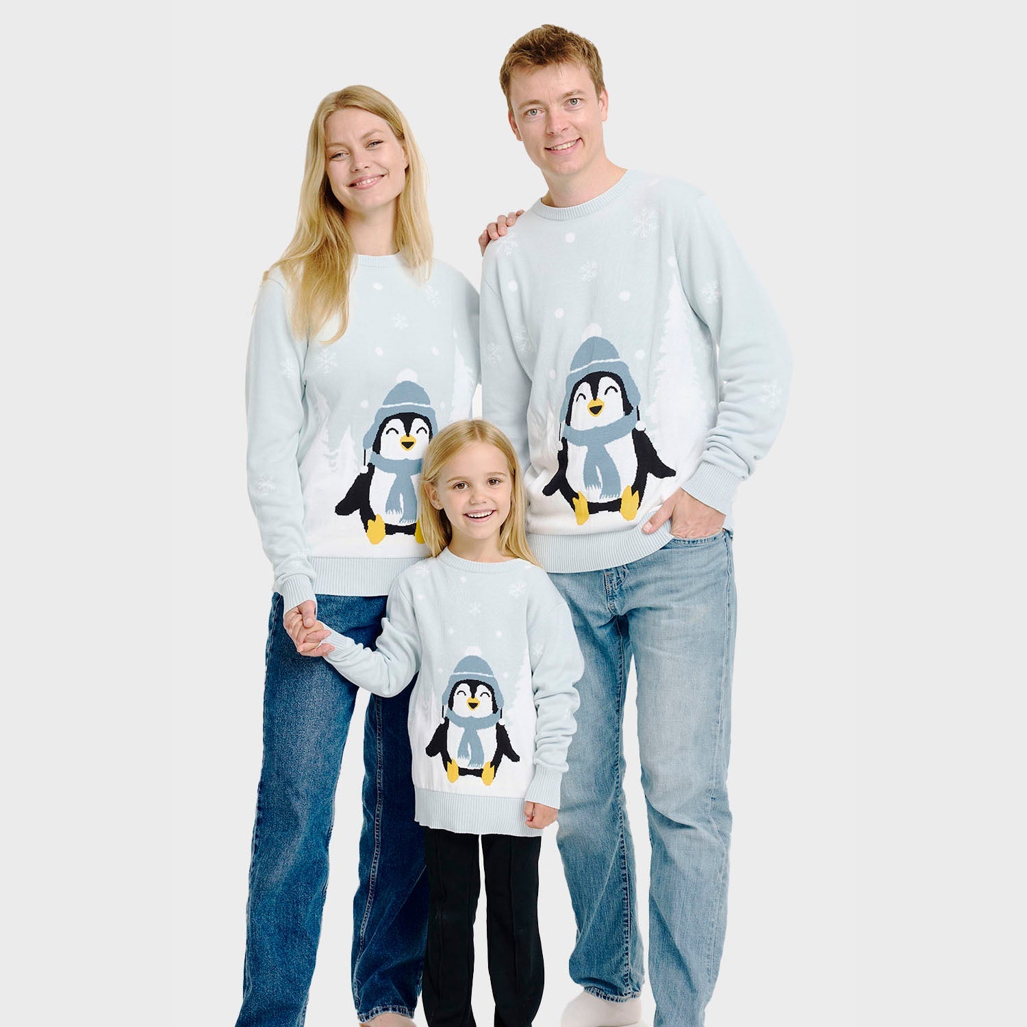Der süße Pinguin-Weihnachtspullover - Herren.