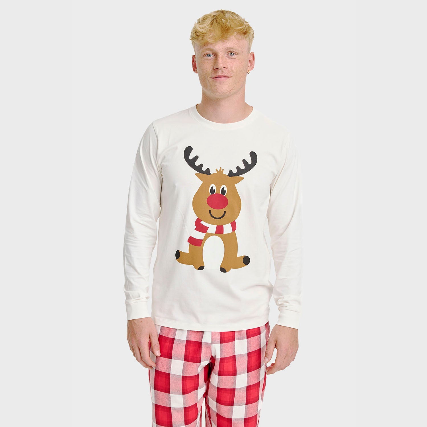 Das Rentier-Pyjama-Oberteil - Herren