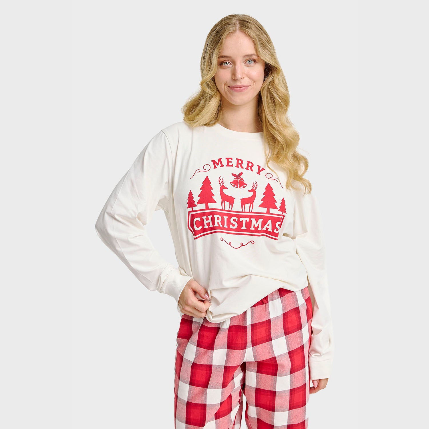 Das Frohe Weihnachten Pyjama-Oberteil - Damen