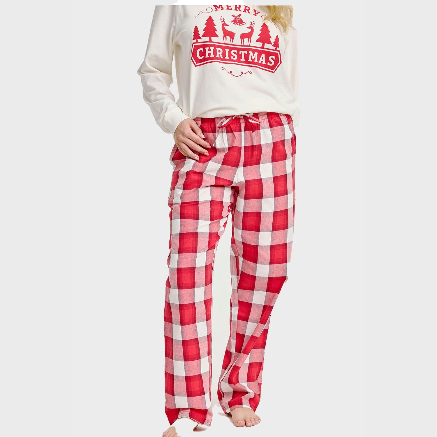 Flanell-Weihnachtshosen - Damen