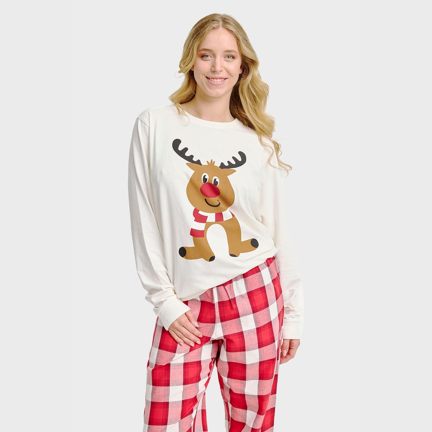 Das Rentier-Pyjama-Oberteil - Damen