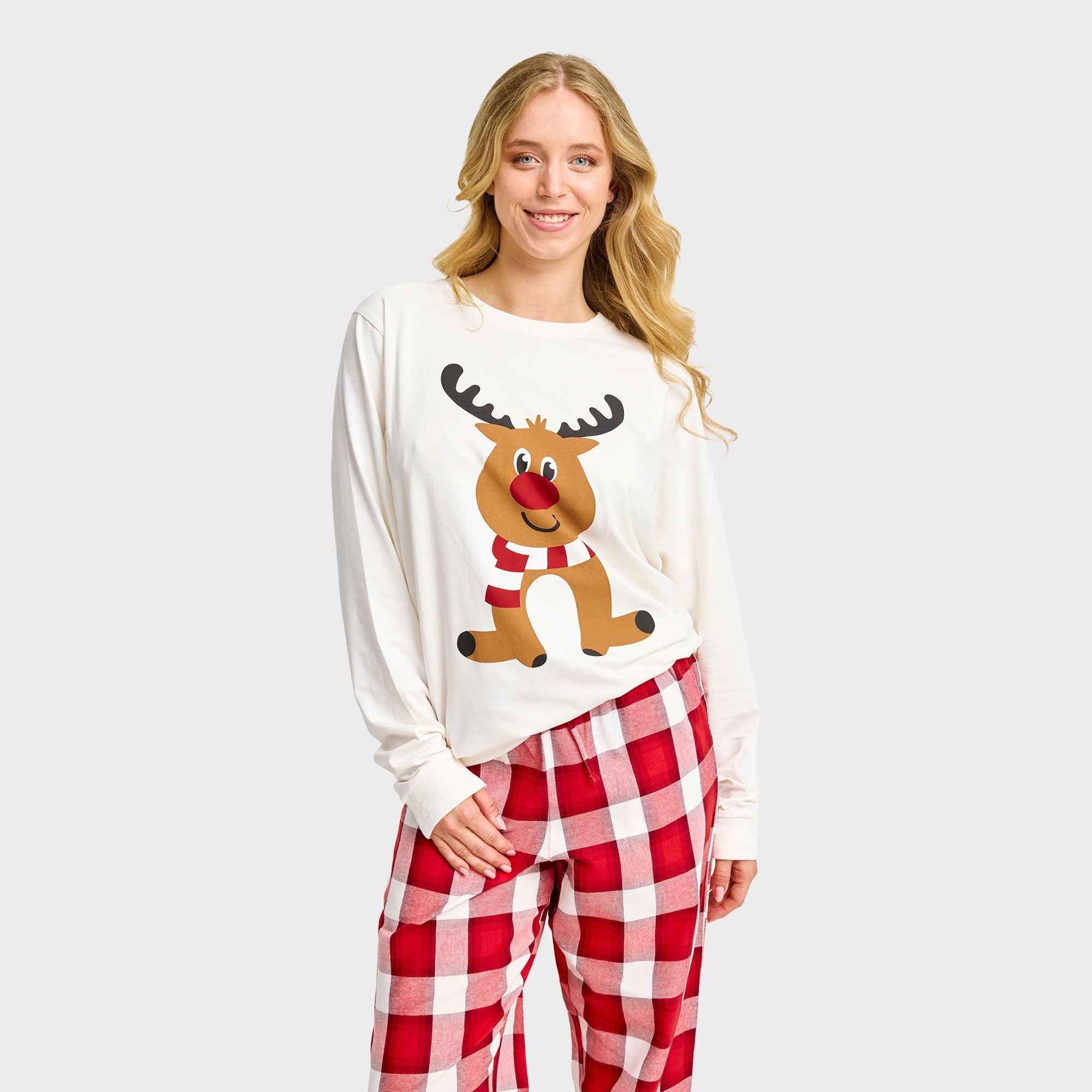 Rentier-Flanell-Pyjama - Damen