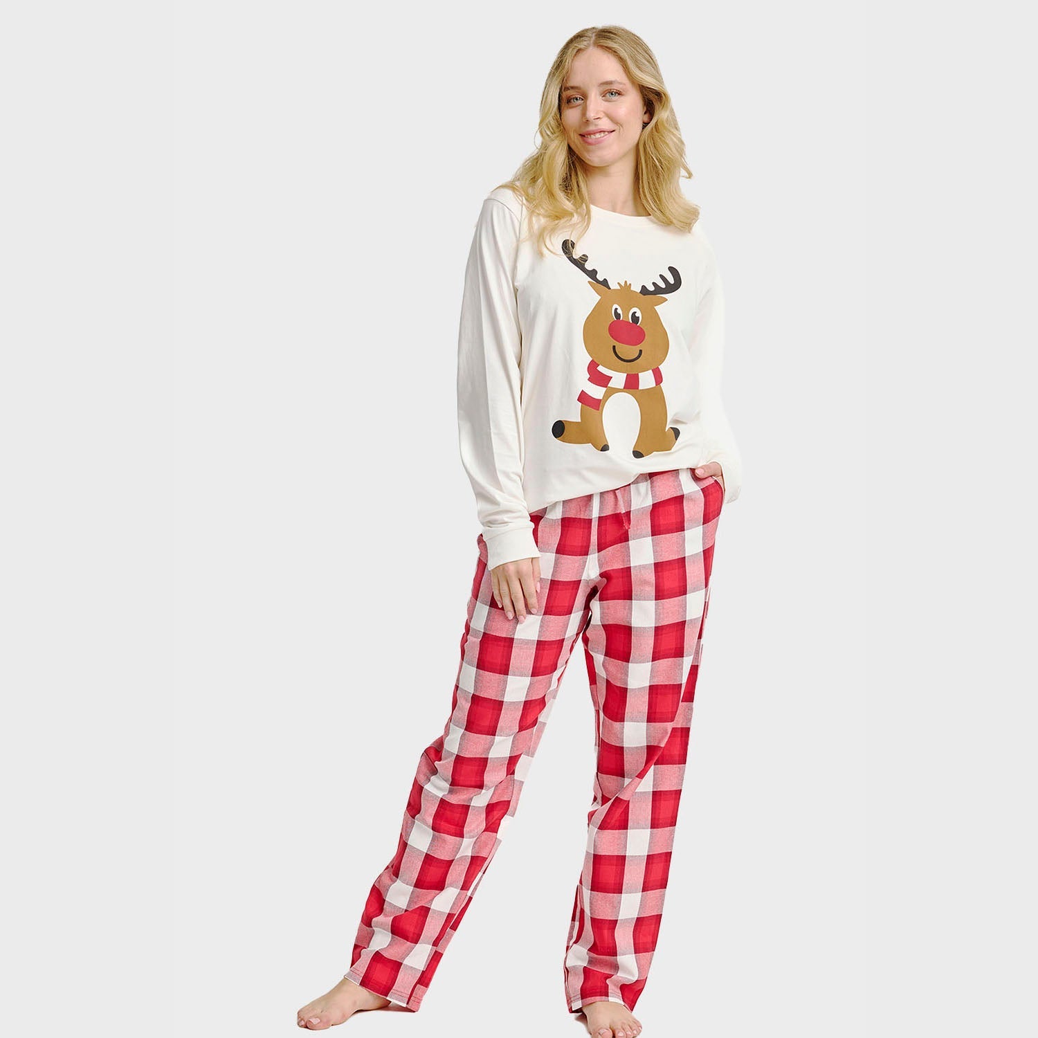 Das Rentier-Pyjama-Oberteil - Damen