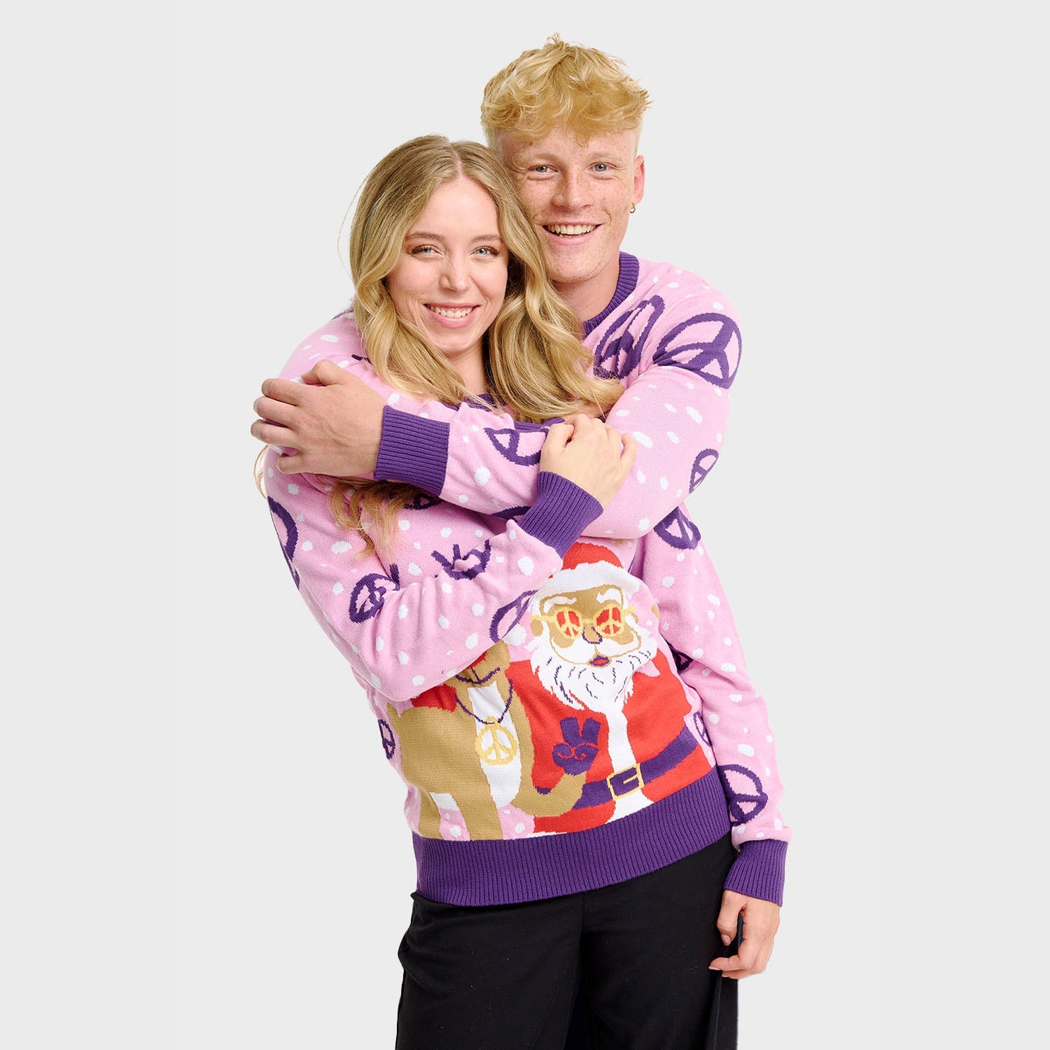 Hippie Weihnachtspullover - Damen