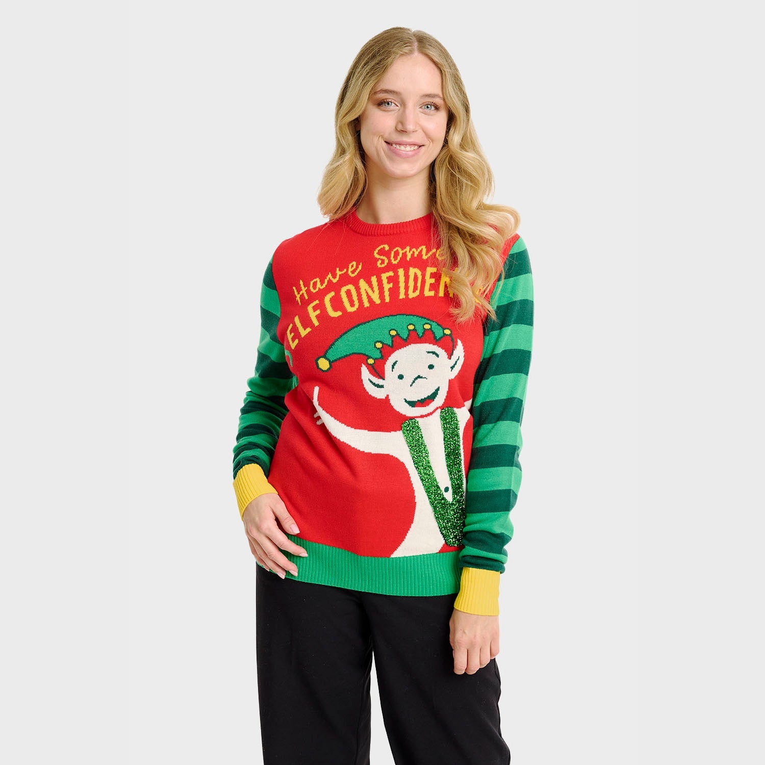 Elf Confidence Weihnachtspullover - Damen