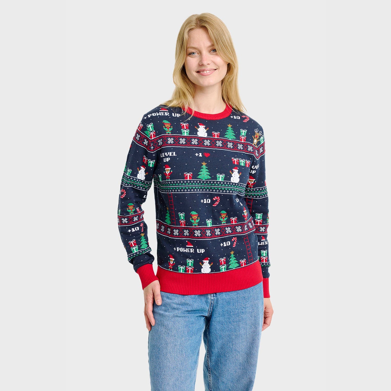 Vintage Gaming Weihnachtspullover - Damen