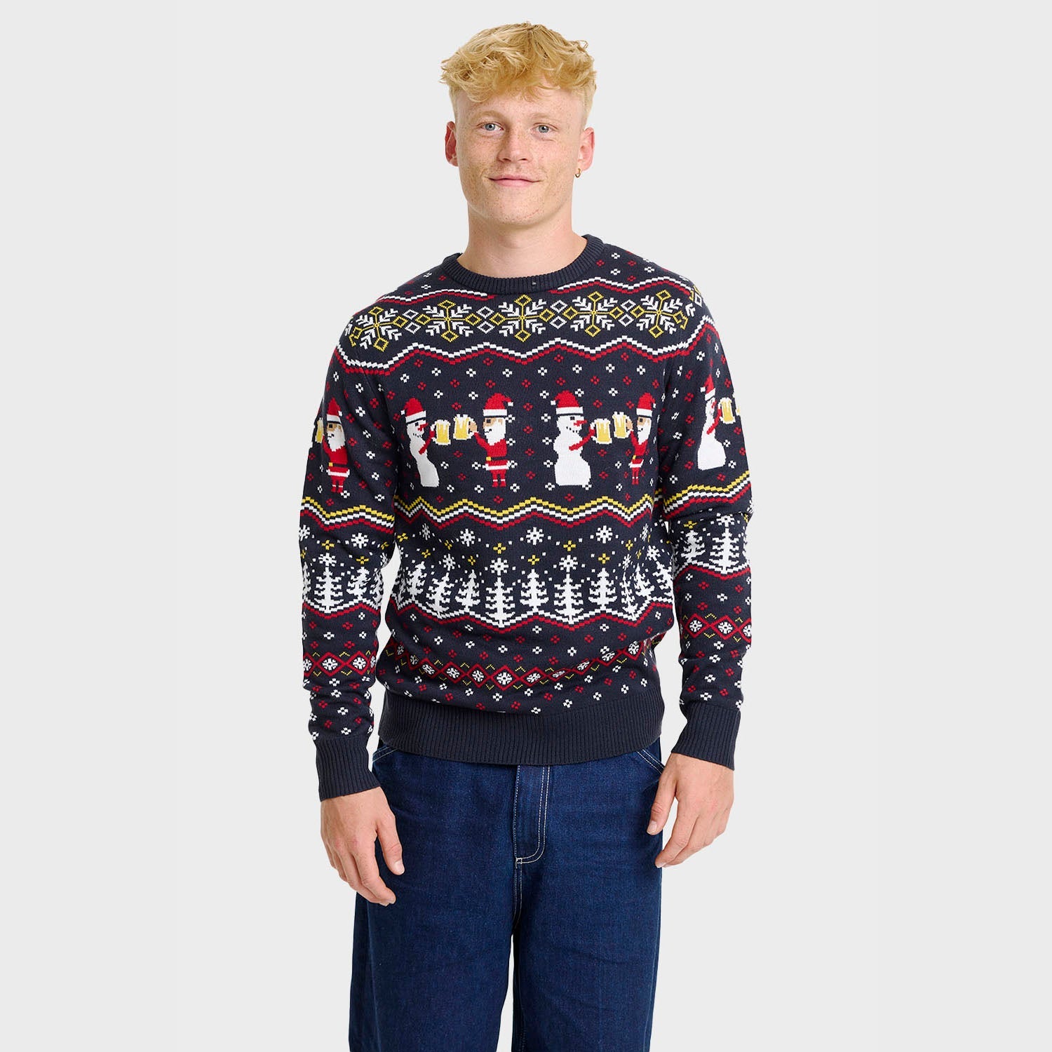 Cheers Santa Weihnachtspullover - Herren
