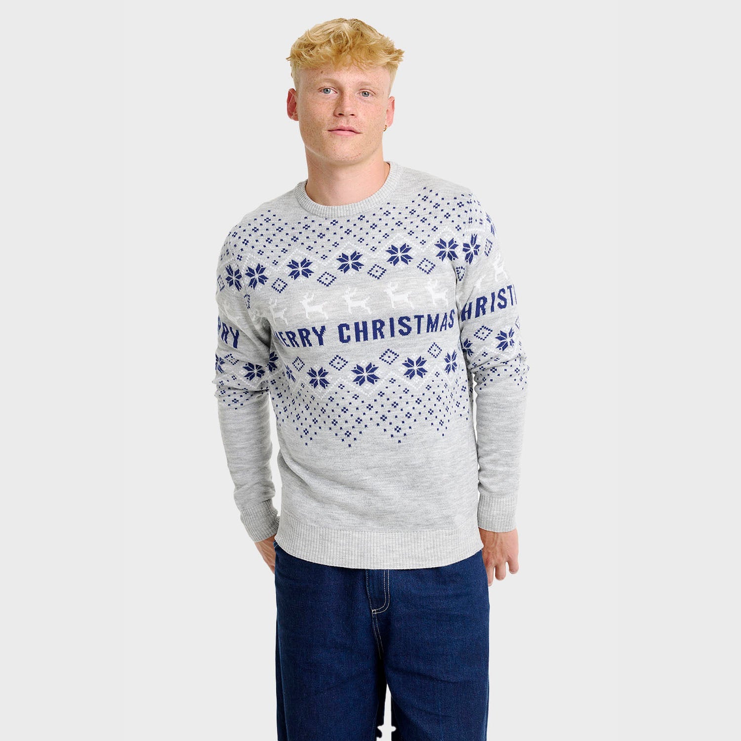Froher Weihnachtspullover - Herren