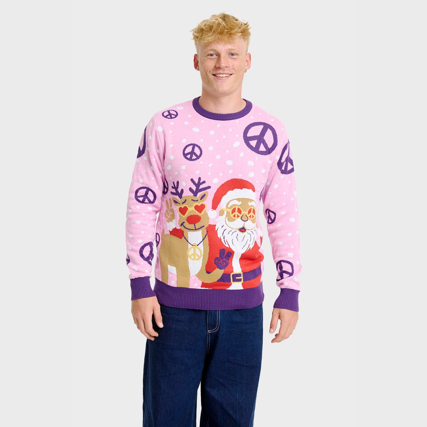 Hippie Weihnachtspullover - Herren
