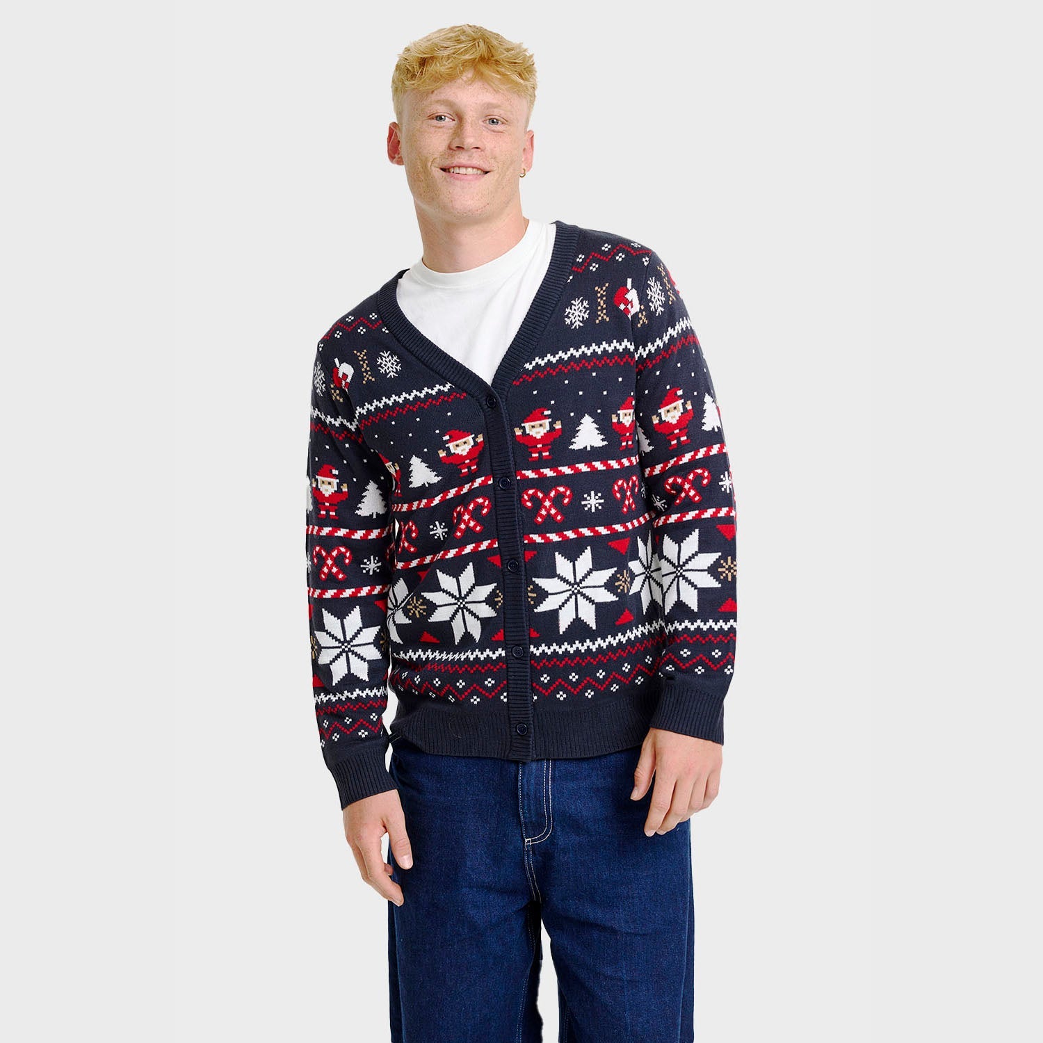 Santas Weihnachtsstrickjacke - Herren