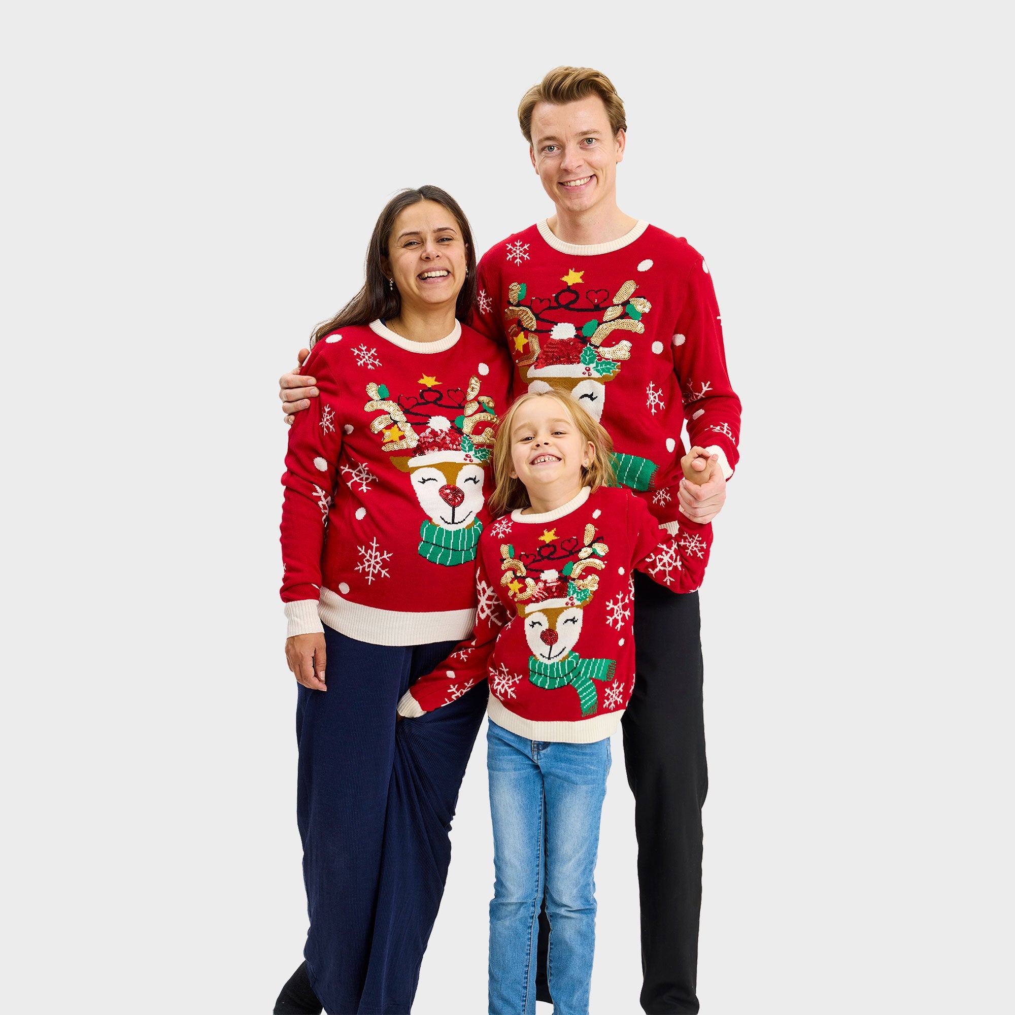 Der süße Rentier-Weihnachtspullover – Herren