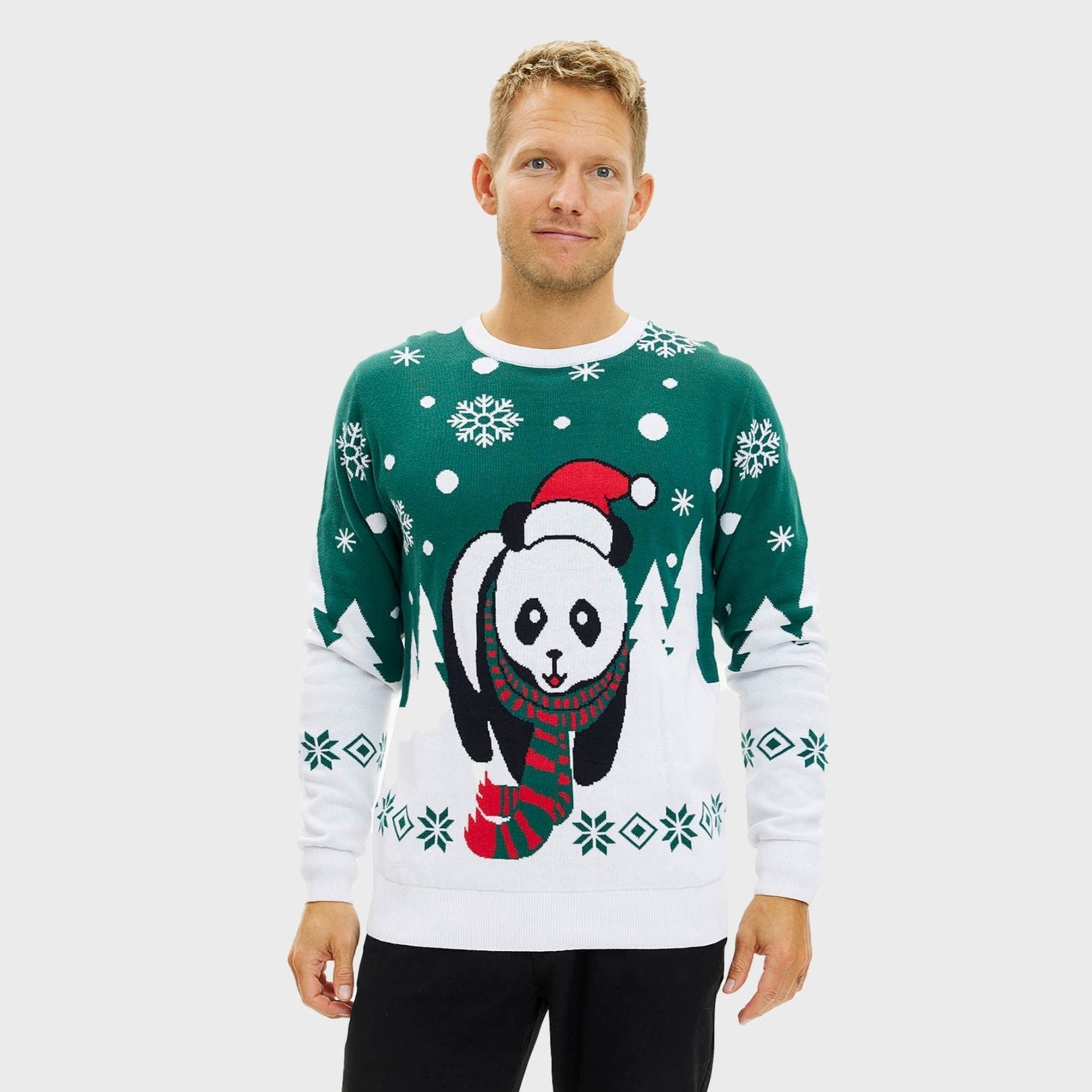 Maglione natalizio con panda - Uomo.