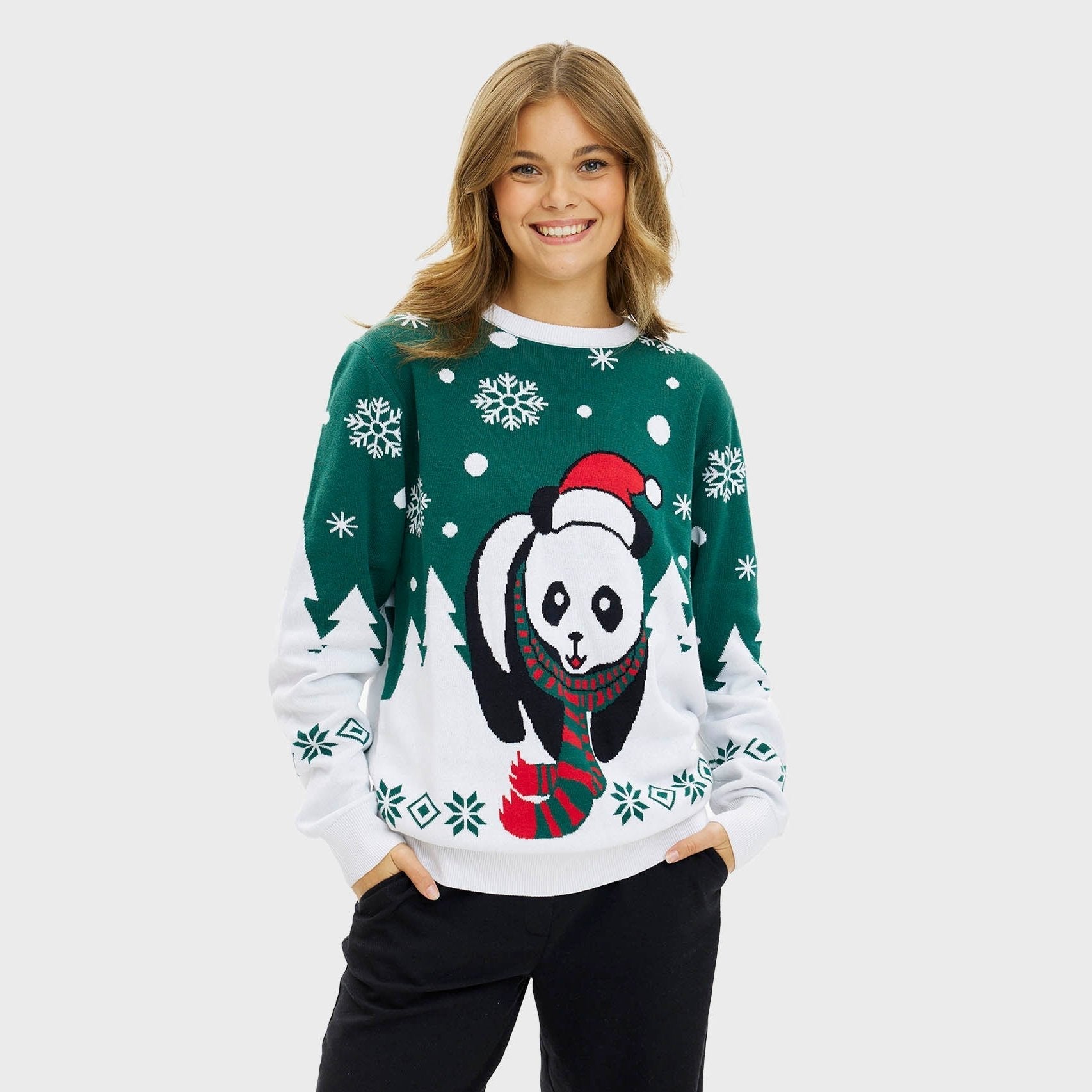 Pandaens Weihnachtspullover - Damen.