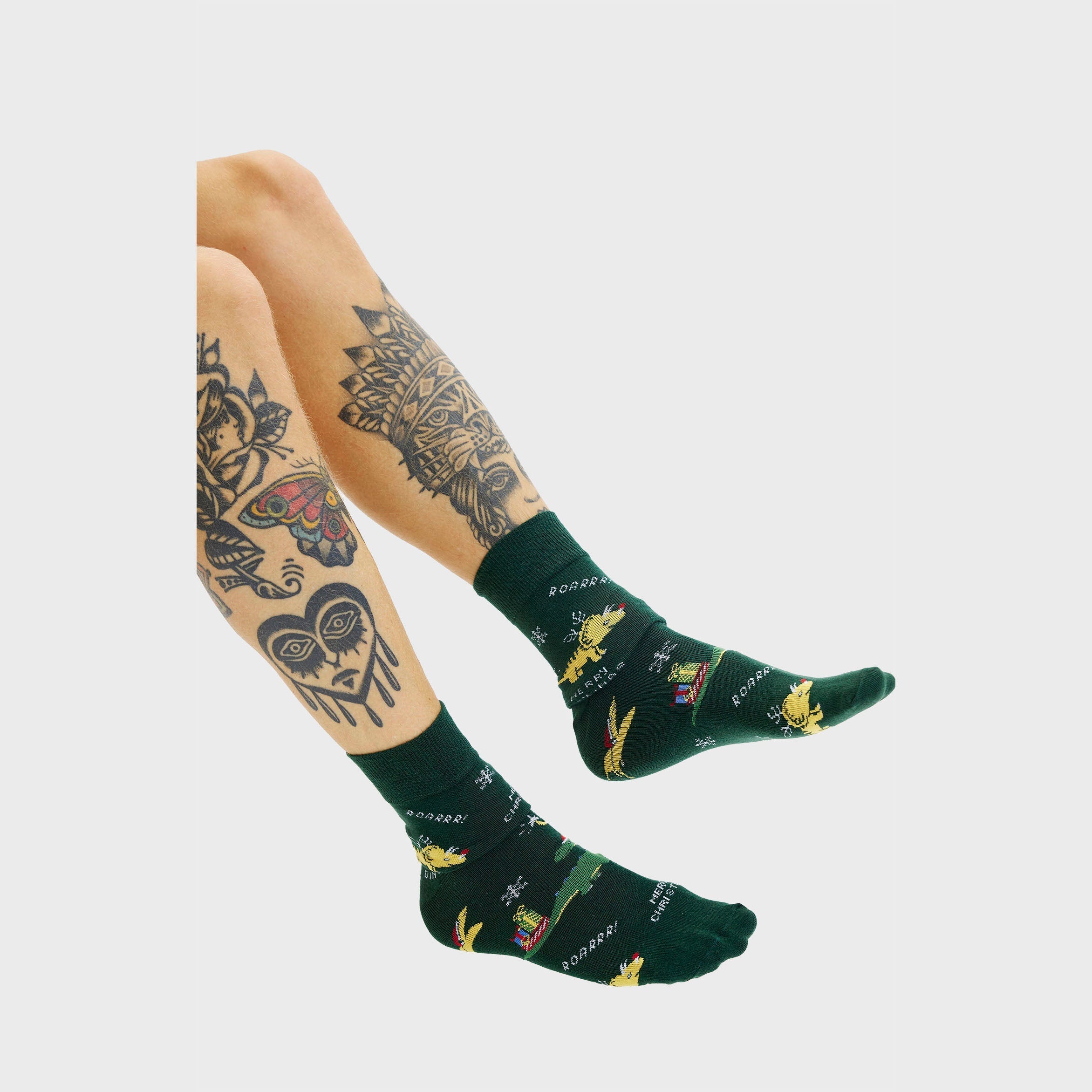 Calze di Natale con dinosauri