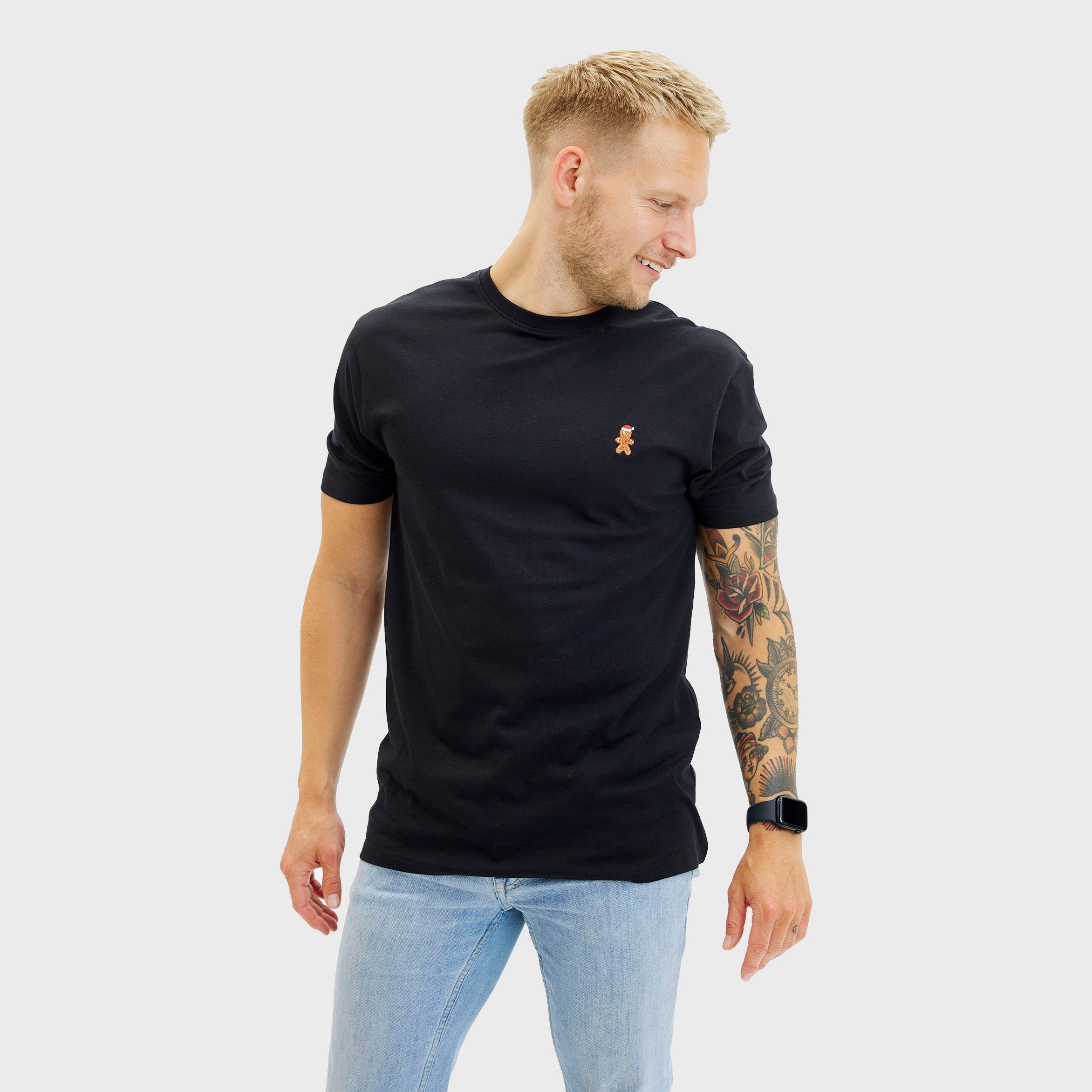 La t-shirt natalizia con biscotto nera - 24ORGA10