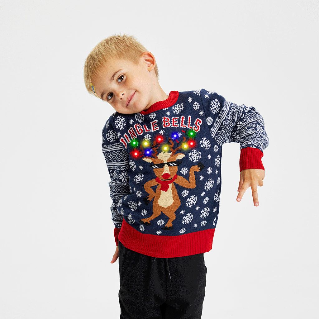 Jingle Bells Weihnachtspullover - Kinder