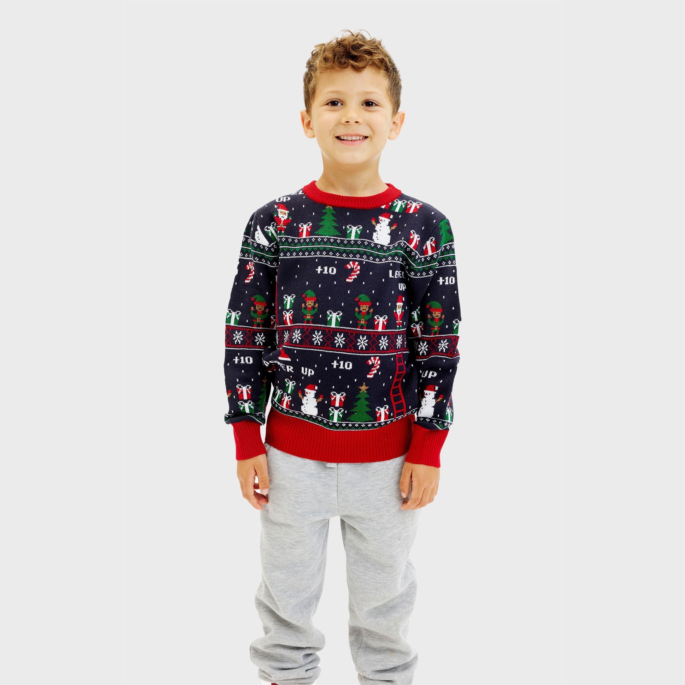 Vintage gamer Weihnachtspullover - Kinder