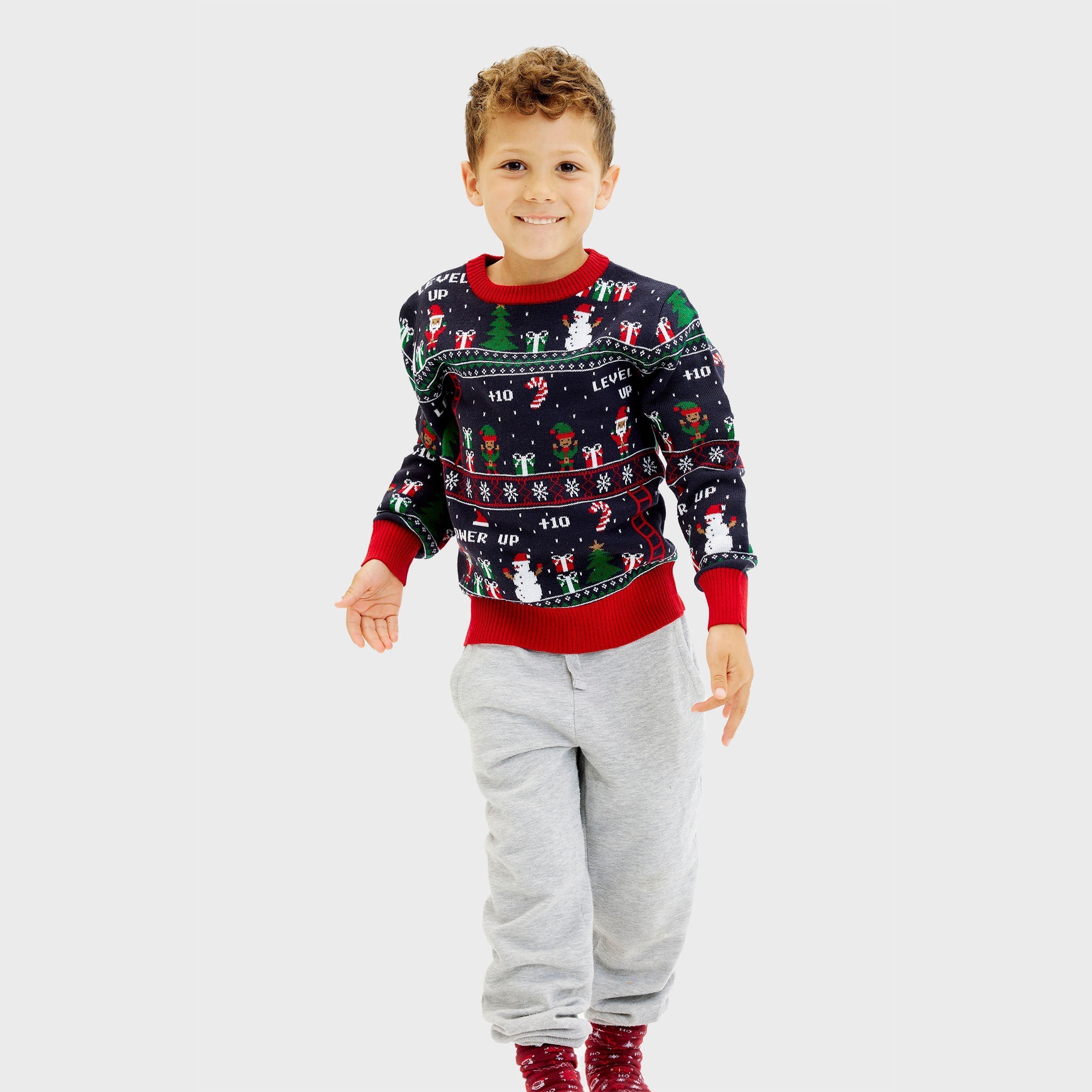 Vintage gamer Weihnachtspullover - Kinder