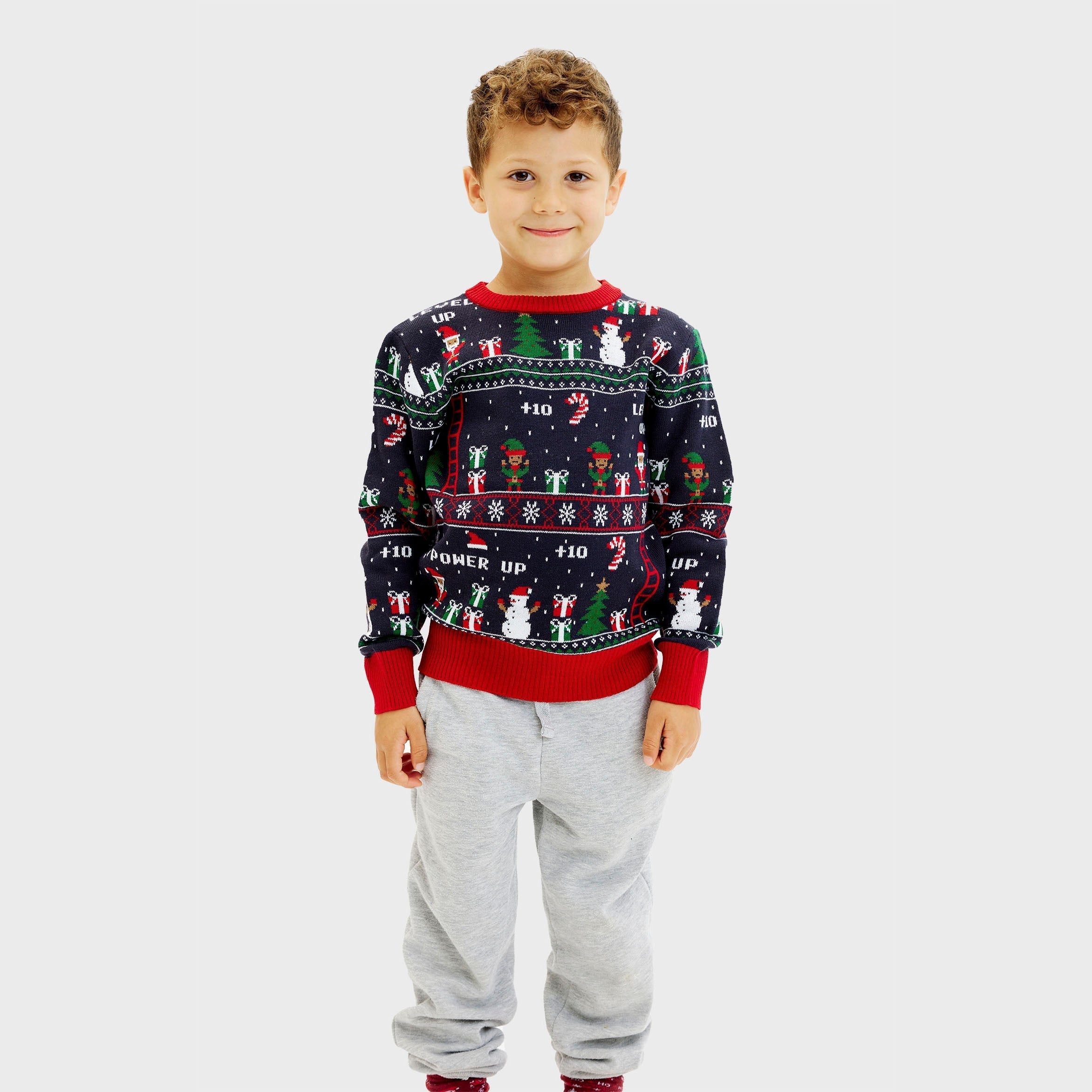 Vintage gamer Weihnachtspullover - Kinder