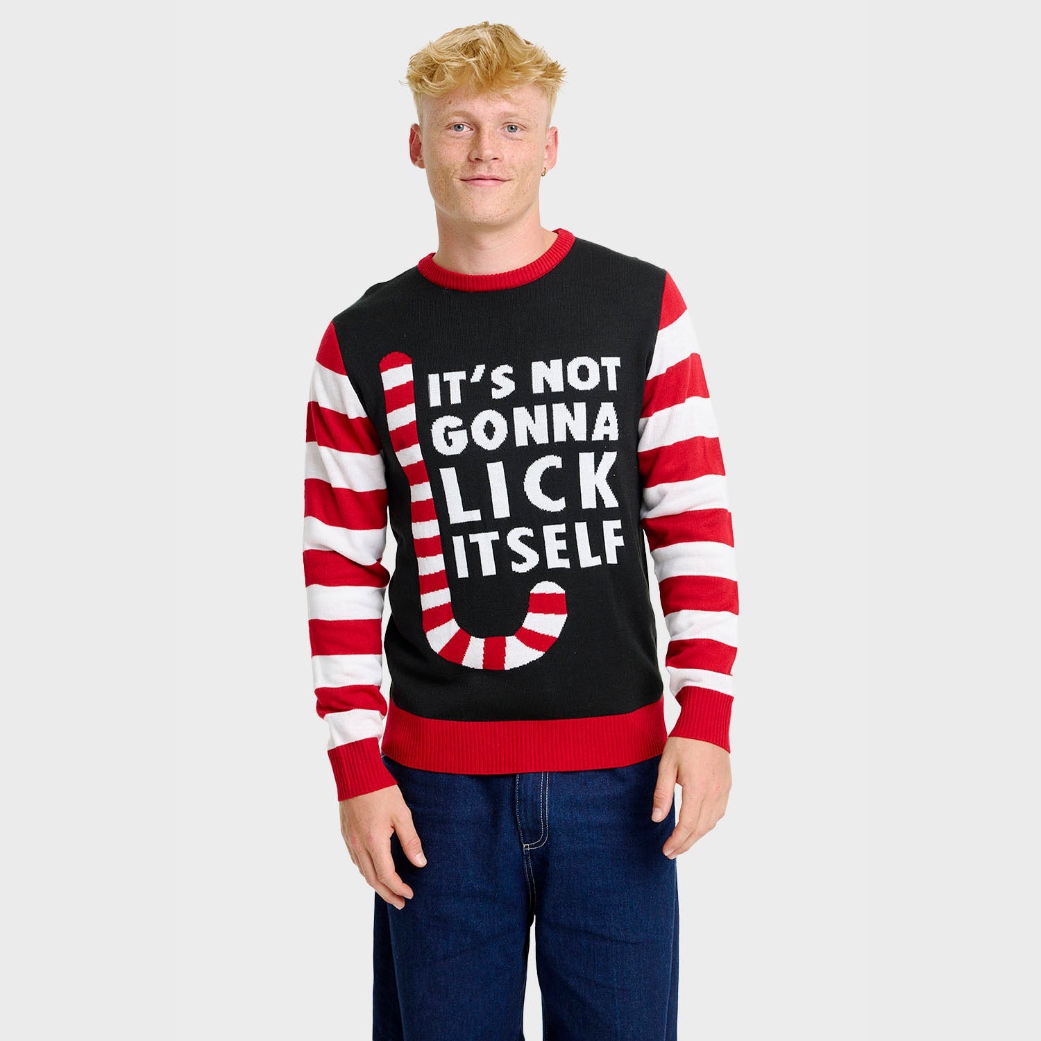 Candy Cane Weihnachtspullover - Herren